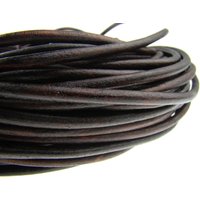 esnado Lederriemen Rund 5 mm - Antik Braun esnado Lederriemen Rund 5 mm - Antik Braun von Esnado