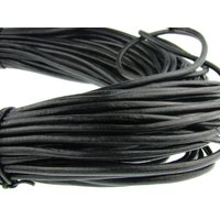 esnado Lederriemen Rund 5 mm - Schwarz von Esnado