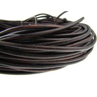 esnado Lederriemen Rund 6 mm - Antik Braun esnado Lederriemen Rund 6 mm - Antik Braun von Esnado