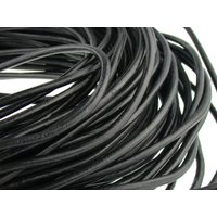 esnado Lederriemen Rund 6 mm - Schwarz von Esnado