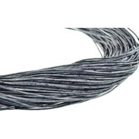esnado Lederschnur 2mm in Mesh Hell Grau – Echtes Rindsleder von Esnado