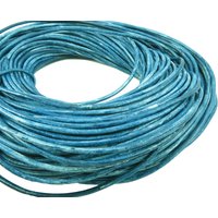 esnado Lederschnur Rund 3 mm - Mesh Blau - echtes Leder esnado Lederschnur Rund 3 mm - Mesh Blau - echtes Leder von Esnado
