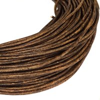 esnado Lederschnur Rund 3 mm - Mesh Holzbraun - echtes Leder esnado Lederschnur Rund 3 mm - Mesh Holzbraun - echtes Leder von Esnado