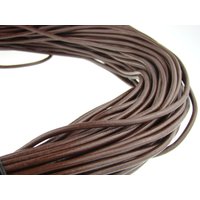 esnado Lederschnur Rund 4 mm - Braun - echtes Leder von Esnado