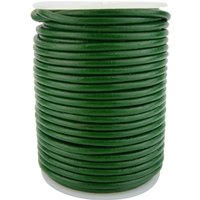 esnado Lederschnur Rund 4 mm - Grün - echtes Leder von Esnado