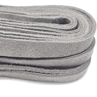 esnado Wildlederband flach, 15 mm x 2,5 mm - Grau von Esnado