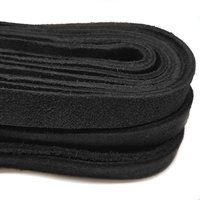 esnado Wildlederband flach, 15 mm x 2,5 mm - Schwarz von Esnado