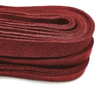esnado Wildlederband flach, 15 mm x 2,5 mm - Weinrot von Esnado