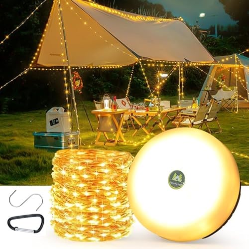 Esoes 20M Weihnachtsdeko Camping Lichterkette Aufrollbar Außenlichterketten mit 8 Beleuchtungsmodi,USB wiederaufladbares Camping licht,Multifunktionale Tragbare Campinglampe mit Magnet Esoes 20M Weihnachtsdeko Camping Lichterkette Aufrollbar Außenlichterketten mit 8 Beleuchtungsmodi,USB wiederaufladbares Camping licht,Multifunktionale Tragbare Campinglampe mit Magnet von Esoes