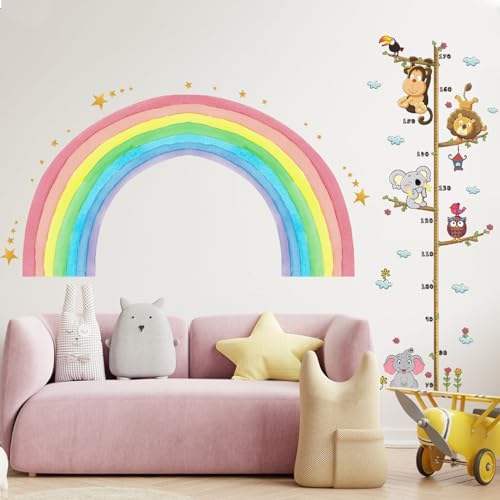 Wandtattoo Kinderzimmer Regenbogen Wandsticker babyzimmer Mädchen für Kind Wandsticker Wandbild Wanddeko Selbstklebend mit Kinder Höhe Diagramm Wandtattoo Kinderzimmer Regenbogen Wandsticker babyzimmer Mädchen für Kind Wandsticker Wandbild Wanddeko Selbstklebend mit Kinder Höhe Diagramm von Esoes