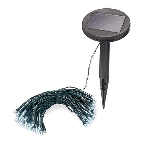 Esotec Solar Lichterkette, 6m, 60 LEDs, kaltweiß, Zuleitung 2m, Akku, Solarmodul, Erdspieß, Außenlichterkette, Hochzeitsdeko, Glühwürmchen, Garten, Terrasse, außen, winterfest, 102167 Esotec Solar Lichterkette, 6m, 60 LEDs, kaltweiß, Zuleitung 2m, Akku, Solarmodul, Erdspieß, Außenlichterkette, Hochzeitsdeko, Glühwürmchen, Garten, Terrasse, außen, winterfest, 102167 von Esotec