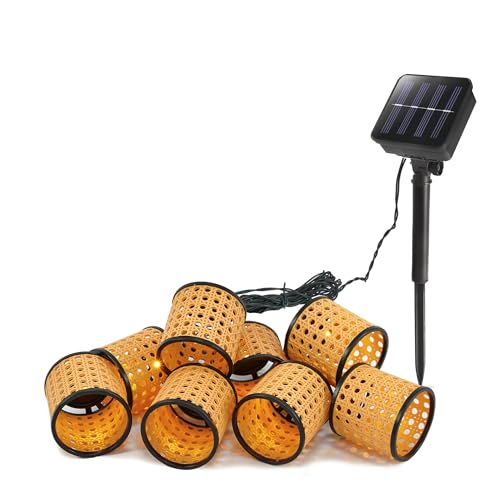 Esotec Solar Lichterkette Samoa, Rattan Körbchen, 2 Meter, 8 LED Laternen, Lampions warmweiß, Akku, Solarmodul, Erdspieß, Korbdekoleuchte, Kunststoff, Außenbereich, outdoor, 102800 Esotec Solar Lichterkette Samoa, Rattan Körbchen, 2 Meter, 8 LED Laternen, Lampions warmweiß, Akku, Solarmodul, Erdspieß, Korbdekoleuchte, Kunststoff, Außenbereich, outdoor, 102800 von Esotec