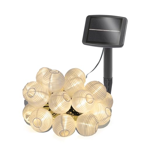 Esotec Solar Lichterkette Lucky Ballons, 10m, 20 LEDs, warmweiß, Zuleitung 2m, Akku, Solarmodul, Erdspieß, Lampions, Partylichterkette, Hochzeitsdeko, Terrassenbeleuchtung, außen, winterfest 102184 Esotec Solar Lichterkette Lucky Ballons, 10m, 20 LEDs, warmweiß, Zuleitung 2m, Akku, Solarmodul, Erdspieß, Lampions, Partylichterkette, Hochzeitsdeko, Terrassenbeleuchtung, außen, winterfest 102184 von Esotec