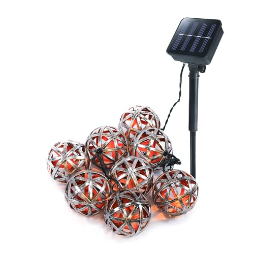 Esotec Solar Lichterkette Valerie, 2m, silber kupfer gebürstet, 8 LEDs neutralweiß, Akku, Solarmodul, Erdspieß, LED Kugeln, Solarleuchte, Dekoleuchte, außen, wetterfest, outdoor 103016 Esotec Solar Lichterkette Valerie, 2m, silber kupfer gebürstet, 8 LEDs neutralweiß, Akku, Solarmodul, Erdspieß, LED Kugeln, Solarleuchte, Dekoleuchte, außen, wetterfest, outdoor 103016 von Esotec