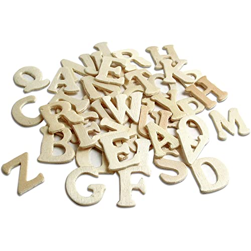 Holzbuchstaben, 50 Stück, sortiert von Espacebeauxarts