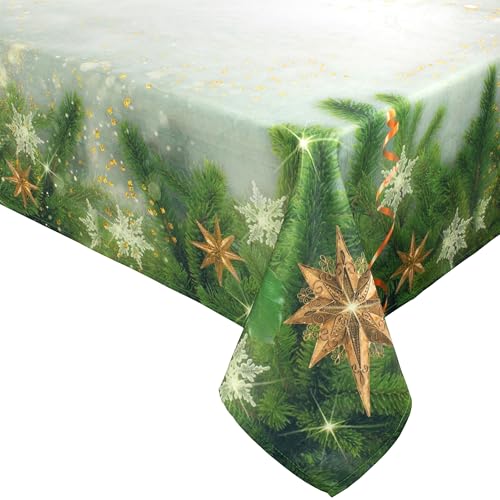 Tischdecke Weihnachten Weihnachtstischdecke Tafeltuch Tischwäsche Pflegeleicht Stoff 130 x 170 Waschbar Grün Tischdecke Weihnachten Weihnachtstischdecke Tafeltuch Tischwäsche Pflegeleicht Stoff 130 x 170 Waschbar Grün von Espamira