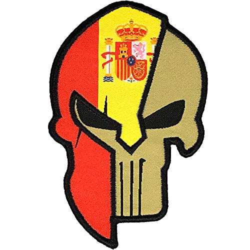 Aufnäher Espartano Stickerei Spanien Flagge Spanien Patch Aufnäher Rucksack Aufnäher Militär Taktisch 8,55 x 5,4 cm von España