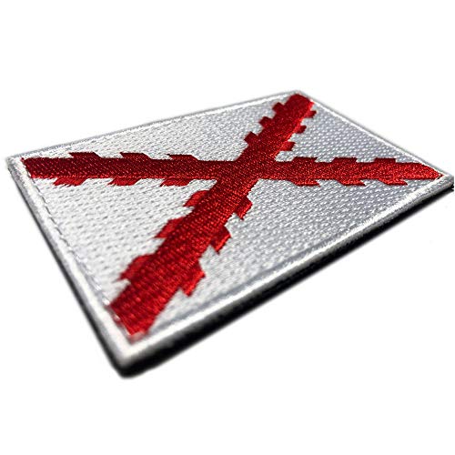Flagge Kreuz de Burgund, bestickter Aufnäher mit Klettverschluss, besticktes Wappen, Motorrad-Aufnäher, Militär-Aufnäher, bestickt, Flagge des spanischen Imperiums, 80 x 50 mm Flagge Kreuz de Burgund, bestickter Aufnäher mit Klettverschluss, besticktes Wappen, Motorrad-Aufnäher, Militär-Aufnäher, bestickt, Flagge des spanischen Imperiums, 80 x 50 mm von España