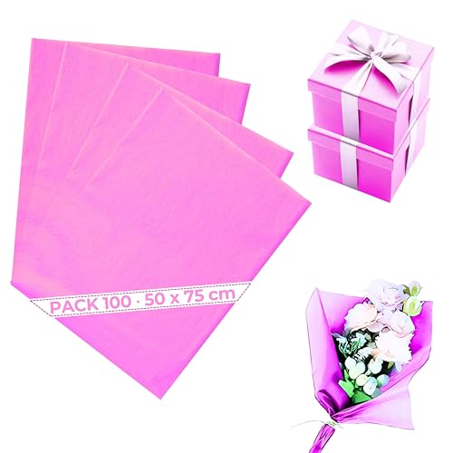 Seidenpapier Flamingo Pink (Packung 100) 50 x 75 cm von Espirito Rebelde Lda.