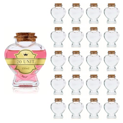 Magische Phiolen in Herzform, 150 ml, mit Korkverschluss | Dekoration, Geschenke und Souvenirs für die Hochzeit | Tränkenflaschen, 20 Stück Magische Phiolen in Herzform, 150 ml, mit Korkverschluss | Dekoration, Geschenke und Souvenirs für die Hochzeit | Tränkenflaschen, 20 Stück von Espirito Rebelde