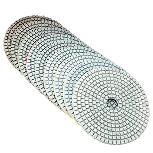 EsportsMJJ 5 Inch 50-6000 Grit Diamant Polier Auflage Nass Trocken Schleifscheibe Für Marmor Beton Granit Glas-400# von EsportsMJJ