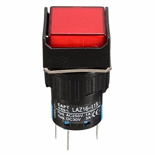 EsportsMJJ DC 12V 16mm Push Button Selbst-Reset-Schalter Square Led Light Momentary Switch -Rot EsportsMJJ DC 12V 16mm Push Button Selbst-Reset-Schalter Square Led Light Momentary Switch -Rot von EsportsMJJ