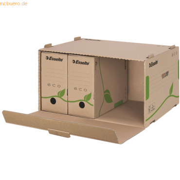 10 x Esselte Archiv-Container ECO mit Klappdeckel Karton naturbraun 10 x Esselte Archiv-Container ECO mit Klappdeckel Karton naturbraun von Esselte