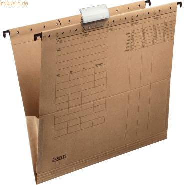 25 x Esselte Hängetasche A4 230g/qm naturbraun 25 x Esselte Hängetasche A4 230g/qm naturbraun von Esselte