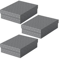 3 Esselte Home Aufbewahrungsboxen 8,0 l grau 26,5 x 36,0 x 10,0 cm von Esselte