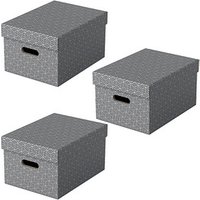3 Esselte Home Aufbewahrungsboxen 17,5 l grau 26,5 x 36,5 x 20,5 cm 3 Esselte Home Aufbewahrungsboxen 17,5 l grau 26,5 x 36,5 x 20,5 cm von Esselte