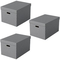 3 Esselte Home Aufbewahrungsboxen 50,0 l grau 35,5 x 51,0 x 30,5 cm 3 Esselte Home Aufbewahrungsboxen 50,0 l grau 35,5 x 51,0 x 30,5 cm von Esselte