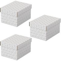 3 Esselte Home Aufbewahrungsboxen 6,5 l weiß 20,0 x 25,5 x 15,0 cm von Esselte