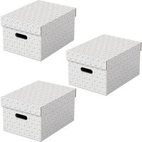 3 Esselte Home Aufbewahrungsboxen 17,5 l weiß 26,5 x 36,5 x 20,5 cm 3 Esselte Home Aufbewahrungsboxen 17,5 l weiß 26,5 x 36,5 x 20,5 cm von Esselte