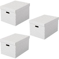 3 Esselte Home Aufbewahrungsboxen 50,0 l weiß 35,5 x 51,0 x 30,5 cm 3 Esselte Home Aufbewahrungsboxen 50,0 l weiß 35,5 x 51,0 x 30,5 cm von Esselte