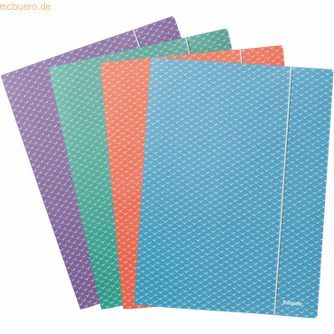 4 x Esselte Eckspannermappe Colour'Breeze A4 Karton sortiert 4 x Esselte Eckspannermappe Colour'Breeze A4 Karton sortiert von Esselte