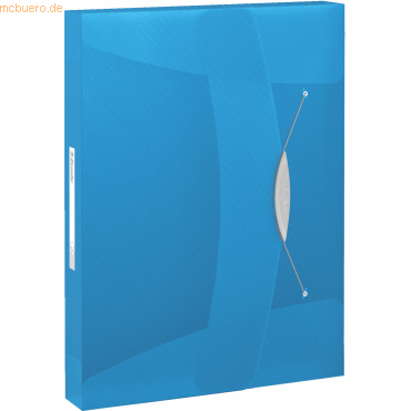 5 x Esselte Ablagebox Vivida A4 PP bis 350 Blatt tranluzent blau von Esselte