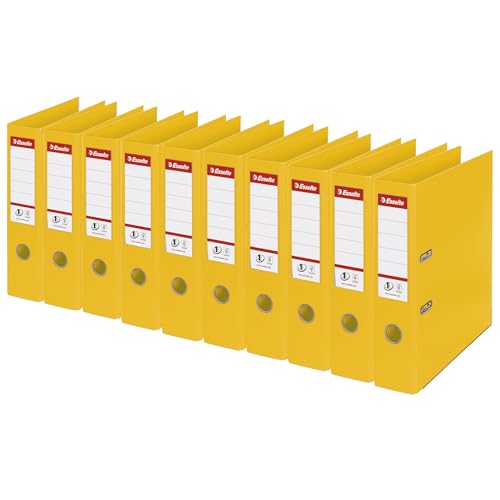 Esselte DIN A4 Ordner, 10er Pack, Gelb, 72 mm Rückenbreite, Kunststoff, Vivida Serie, 624070 Esselte DIN A4 Ordner, 10er Pack, Gelb, 72 mm Rückenbreite, Kunststoff, Vivida Serie, 624070 von Esselte