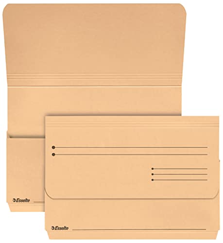 Esselte A4+ Dokumentenmappen, 1er-Pack, 200 Blatt Kapazität, erweiterbare Ordner, umweltfreundliche Ordner aus 100% recyceltem Karton, 100% recycelbar, großer Papierkram-Organizer, Beige, 15840 von Esselte