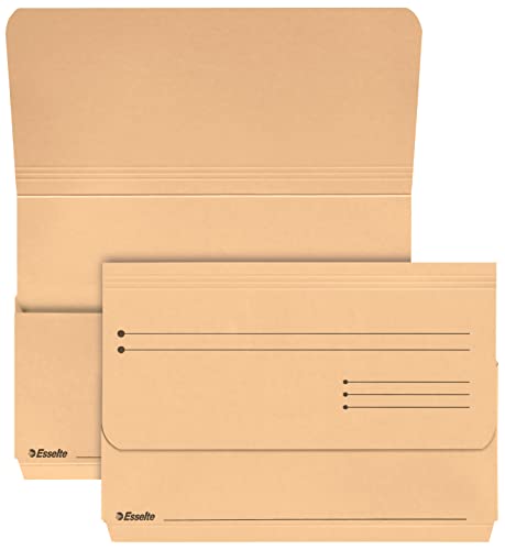 Esselte A4+ Dokumentenmappen, 1er-Pack, 200 Blatt Kapazität, erweiterbare Ordner, umweltfreundliche Ordner aus 100% recyceltem Karton, 100% recycelbar, großer Papierkram-Organizer, Beige, 15840 von Esselte