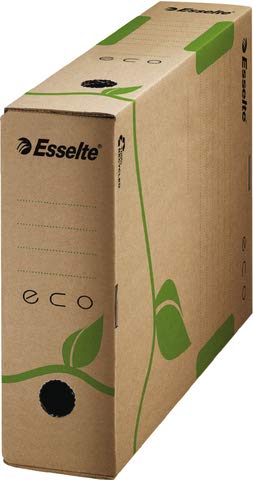 Esselte® Archivbox ECO, Wellpappe (RC), A4, 8 x 32,7 x 23,3 cm, naturbraun (25 Stück), Sie erhalten 1 Packung á 25 Stück von Esselte