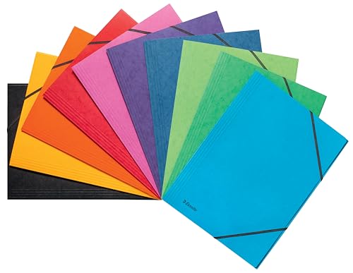 Esselte Eckspannermappe A4 mit Gummizügen, 10er Pack, Robuster Karton 390 g/m², FSC zerzifiziert, 24 x 32 cm, Dokumentenmappe mit 250 Blatt Kapazitätä, für Schule, Zuhause und Büro, 628938 Esselte Eckspannermappe A4 mit Gummizügen, 10er Pack, Robuster Karton 390 g/m², FSC zerzifiziert, 24 x 32 cm, Dokumentenmappe mit 250 Blatt Kapazitätä, für Schule, Zuhause und Büro, 628938 von Esselte