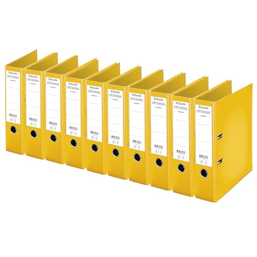 Esselte, Chromos Aktenordner A4, Gelb, 80 mm Rücken, Kunststoff, 10 Stück, 230104 Esselte, Chromos Aktenordner A4, Gelb, 80 mm Rücken, Kunststoff, 10 Stück, 230104 von Esselte