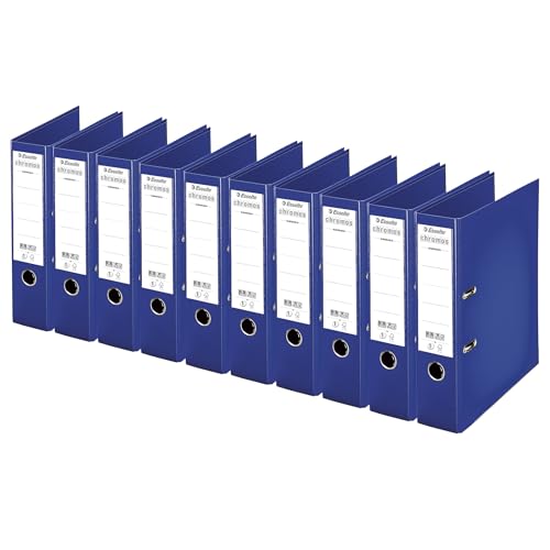Esselte, Aktenordner A4 Chromos, dunkelblau, Rücken 80 mm, Kunststoff, 10 Stück, 230103 Esselte, Aktenordner A4 Chromos, dunkelblau, Rücken 80 mm, Kunststoff, 10 Stück, 230103 von Esselte