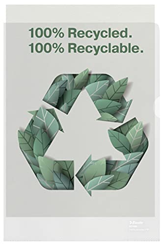 Esselte Recycle A4-Sichthüllen, geprägtes extra starkes PP, 100 Mikron, Kunststoffhüllen, 100er-Pack, 627496 Esselte Recycle A4-Sichthüllen, geprägtes extra starkes PP, 100 Mikron, Kunststoffhüllen, 100er-Pack, 627496 von Esselte