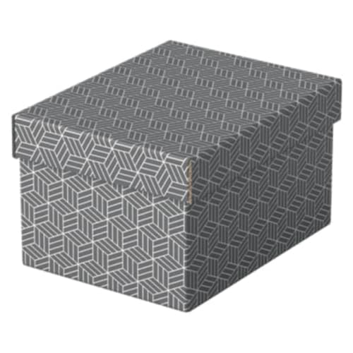 Esselte 3er Set kleine Aufbewahrungs- & Geschenkboxen mit Deckel, Schachteln für Wohnung/Büro & Geschenkverpackung, 100% recycelter Karton, 100% recycelbar, geometrische Designs, Grau, 628281 Esselte 3er Set kleine Aufbewahrungs- & Geschenkboxen mit Deckel, Schachteln für Wohnung/Büro & Geschenkverpackung, 100% recycelter Karton, 100% recycelbar, geometrische Designs, Grau, 628281 von Esselte