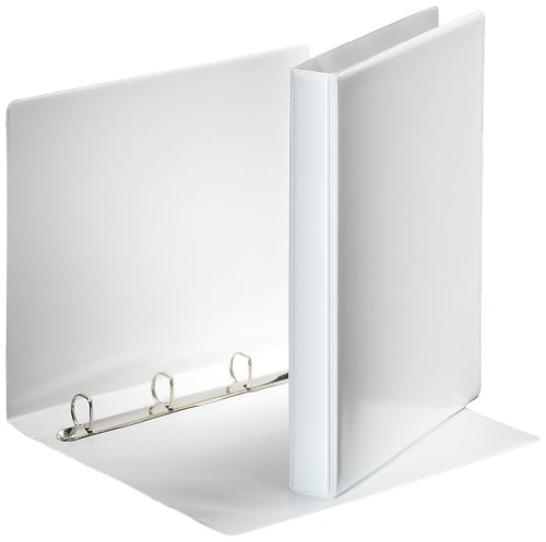 Esselte 49701 Ringbuch Präsentation, mit Taschen, A4, PP, 4 Ringe, 20 mm, weiss von Esselte