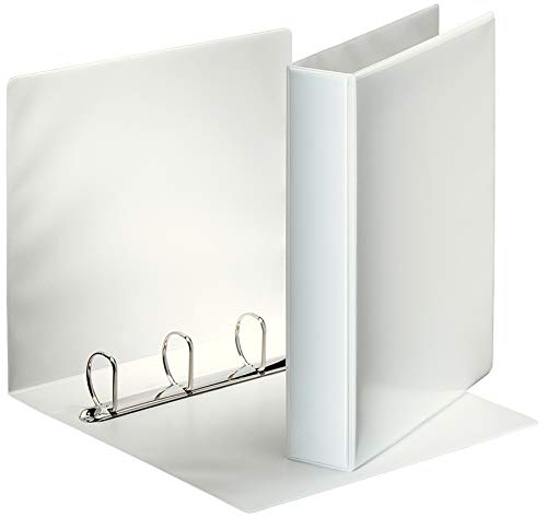 Esselte 49704 Ringbuch Präsentation, mit Taschen, A4, PP, 4 Ringe, 40 mm, weiss von Esselte