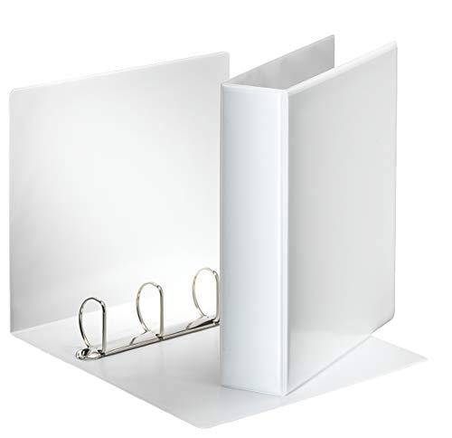 Esselte 49705 Ringbuch Präsentation, mit Taschen, A4, PP, 4 Ringe, 50 mm, weiss von Esselte