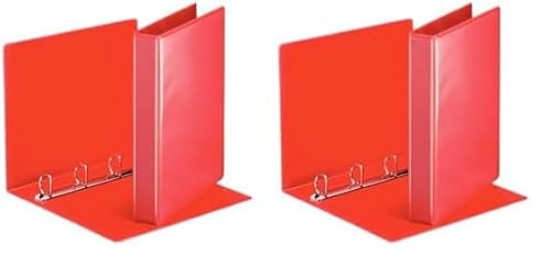 Esselte 49713 Ringbuch Präsentation, mit Taschen, A4, PP, 4 Ringe, 30 mm, rot (Packung mit 2) von Esselte