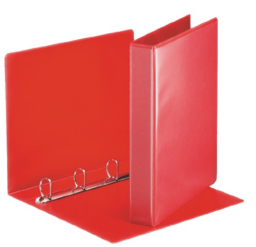 Esselte 49713 Ringbuch Präsentation, mit Taschen, A4, PP, 4 Ringe, 30 mm, rot von Esselte